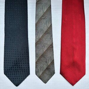 Giorgio Armani, Fendi & Santander Mens Ties (3) %100 SIlk Authentic